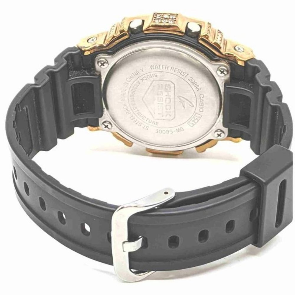 Casio Custom Gold Plated Crystal  DW-5600E G-SHOCK - Picture 6 of 12